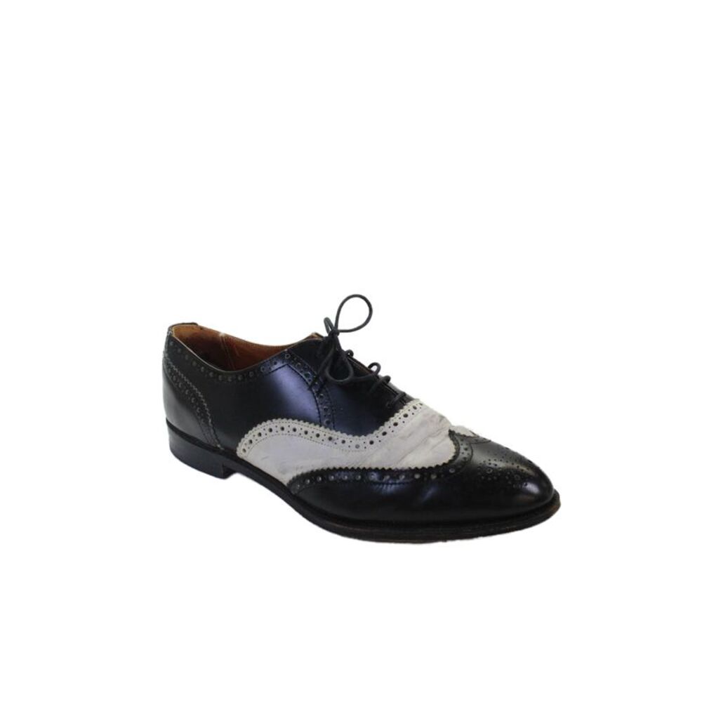 Cable & Co Mens Leather Two-Toned Oxfords Dress Shoes Black Size 11
